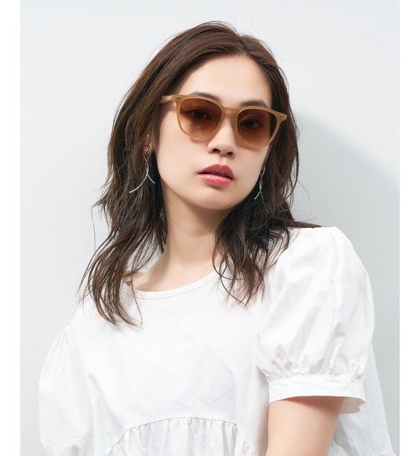  「ウェリントン型 サングラス 黒縁 大きめ カラーレンズ 紫外線対策 UVカット 」|サングラス|