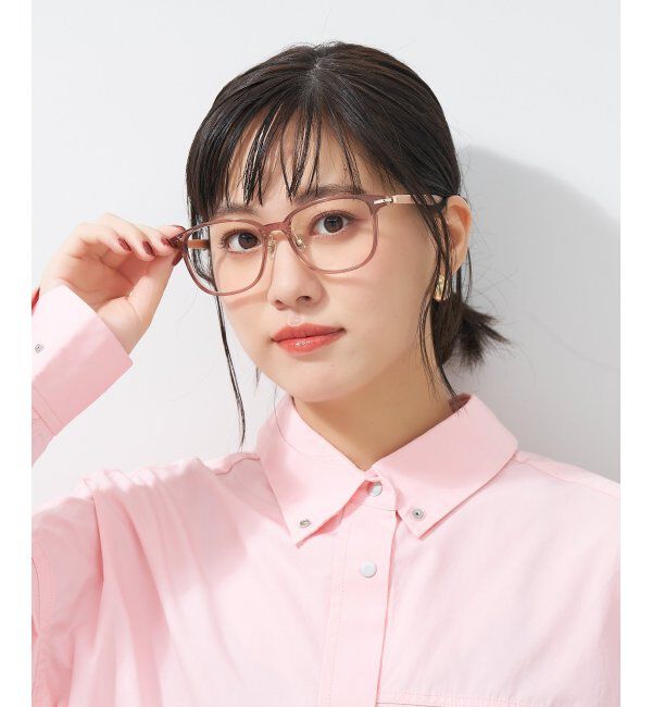  「ウェリントン型 メガネ│ズレ落ちにくい レザー調のラバーテンプルがオシャレなフレーム｜ レンズ交換券付」|メガネ|