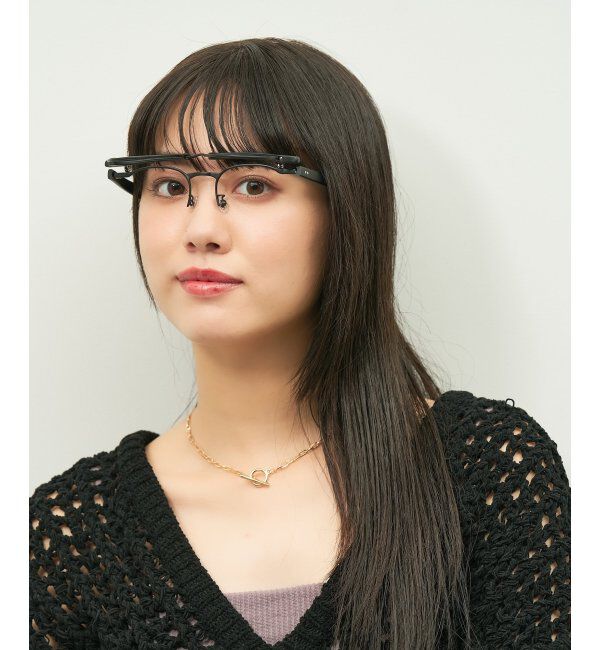  「ウェリントン型 メガネ｜伊達メガネ｜ビジネス｜Zoff｜FLIPUP(跳ね上げ式) レンズ交換券付」|メガネ|ブラック系その他