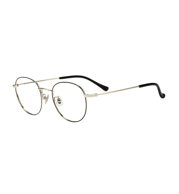  「ボストン型 メガネ｜中顔面短縮みえメガネ メタルフレーム 伊達 Zoff｜FASHION METAL レンズ交換券付」|メガネ|