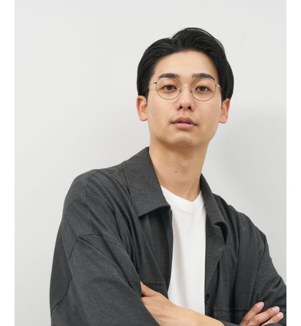  「ボストン型 メガネ｜中顔面短縮みえメガネ メタルフレーム 伊達 Zoff｜FASHION METAL レンズ交換券付」|メガネ|