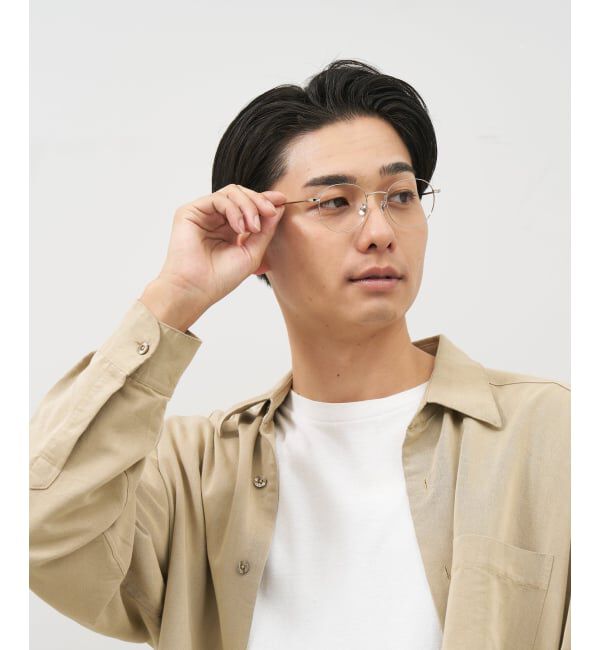  「ボストン型 メガネ｜中顔面短縮みえメガネ メタルフレーム 伊達 Zoff｜FASHION METAL レンズ交換券付」|メガネ|