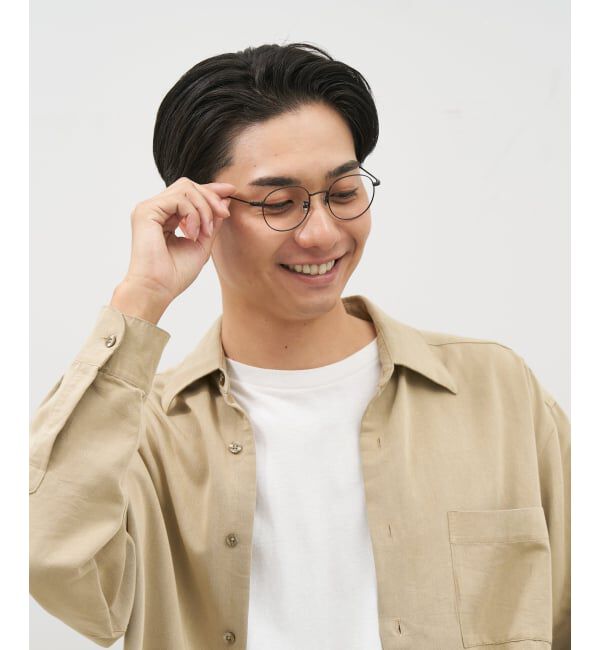  「ボストン型 メガネ｜中顔面短縮みえメガネ メタルフレーム 伊達 Zoff｜FASHION METAL レンズ交換券付」|メガネ|