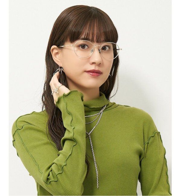  「【LOVE BY e.m.コラボ】&ldquo;flutter&rdquo;｜ボストン型メタルフレーム｜Zoff｜LOVE BY e.m. レンズ交換券付」|メガネ|