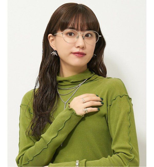  「【LOVE BY e.m.コラボ】&ldquo;flutter&rdquo;｜ボストン型メタルフレーム｜Zoff｜LOVE BY e.m. レンズ交換券付」|メガネ|