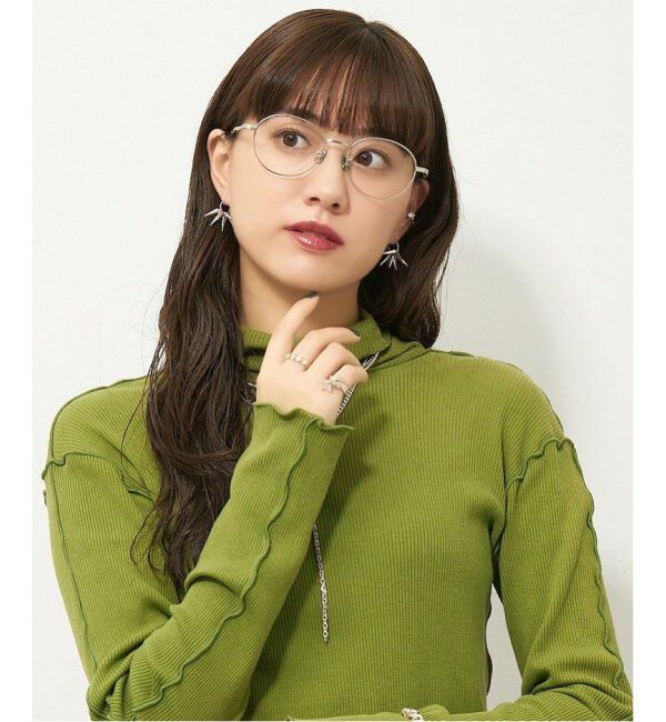  「【LOVE BY e.m.コラボ】&ldquo;flutter&rdquo;｜ボストン型メタルフレーム｜Zoff｜LOVE BY e.m. レンズ交換券付」|メガネ|