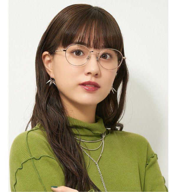  「【LOVE BY e.m.コラボ】&ldquo;flutter&rdquo;｜ボストン型メタルフレーム｜Zoff｜LOVE BY e.m. レンズ交換券付」|メガネ|ピンク