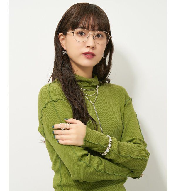  「【LOVE BY e.m.コラボ】&ldquo;flutter&rdquo;｜ボストン型メタルフレーム｜Zoff｜LOVE BY e.m. レンズ交換券付」|メガネ|