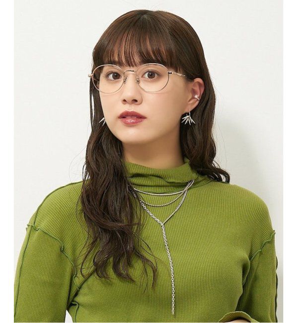  「【LOVE BY e.m.コラボ】&ldquo;flutter&rdquo;｜ボストン型メタルフレーム｜Zoff｜LOVE BY e.m. レンズ交換券付」|メガネ|