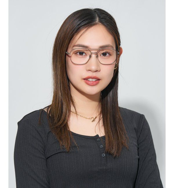  「ウエリントン型メガネ｜読書 レディース 女性用 大人可愛い 大理石｜Zoff｜CHIC レンズ交換券付」|メガネ|