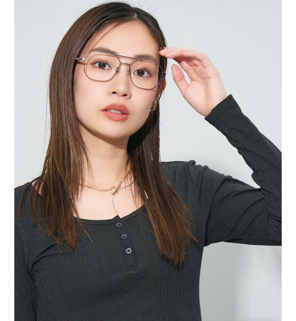  「ウエリントン型メガネ｜読書 レディース 女性用 大人可愛い 大理石｜Zoff｜CHIC レンズ交換券付」|メガネ|