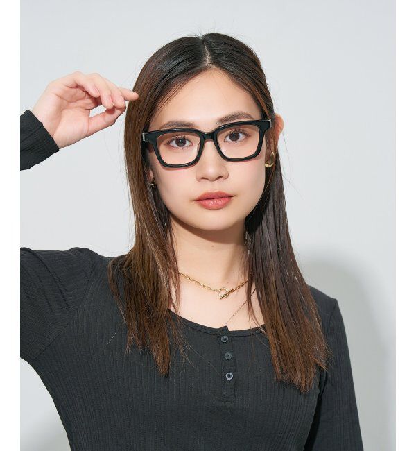  「ウエリントン型メガネ｜読書 レディース 女性用 大人可愛い 大理石｜Zoff｜CHIC レンズ交換券付」|メガネ|