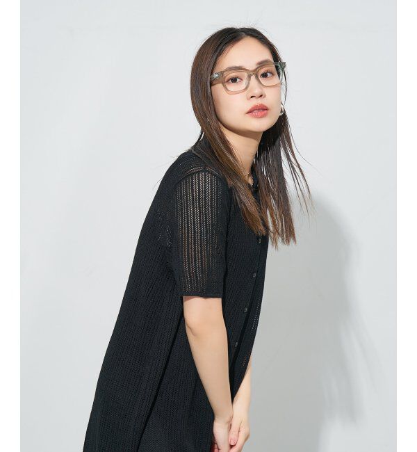  「ウエリントン型メガネ｜読書 レディース 女性用 大人可愛い 大理石｜Zoff｜CHIC レンズ交換券付」|メガネ|