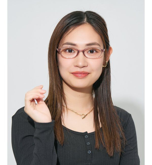  「オーバル型 メガネ | 大人可愛い 伊達メガネ レディース レンズ交換券付」|メガネ|