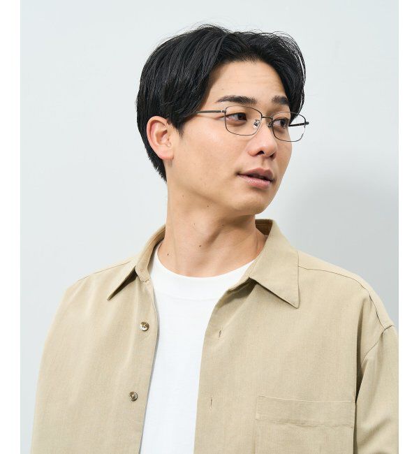  「ウェリントン型 メガネ | 軽量 耐久性 チタン 伊達メガネ ビジネス ユニセックス レンズ交換券付」|メガネ|