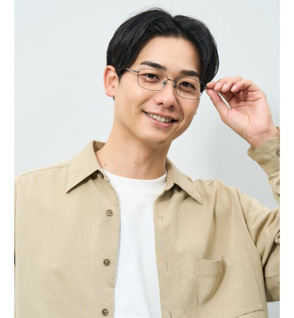  「ウェリントン型 メガネ | 軽量 耐久性 チタン 伊達メガネ ビジネス ユニセックス レンズ交換券付」|メガネ|