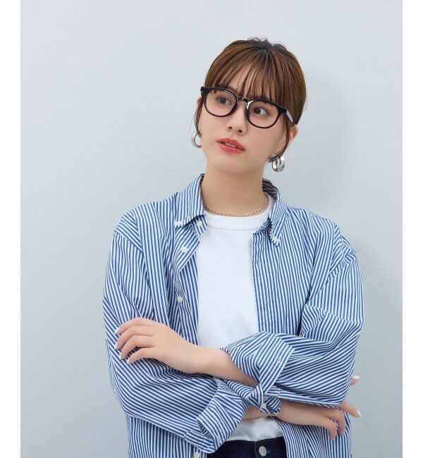  「ウェリントン型 メガネ | 伊達メガネ ユニセックス CLASSIC  レンズ交換券付」|メガネ|ブラウン1