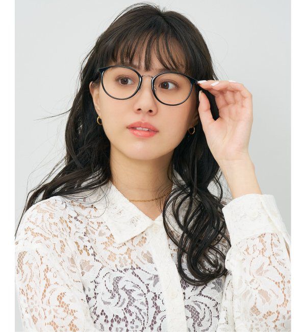  「ボストン型 メガネ｜TR&times;チタン 軽量素材 柔軟性  伊達メガネ 大人可愛い  レンズ交換券付」|メガネ|