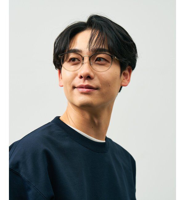  「ボストン型 メガネ｜TR&times;チタン 軽量素材 柔軟性  伊達メガネ 大人可愛い  レンズ交換券付」|メガネ|