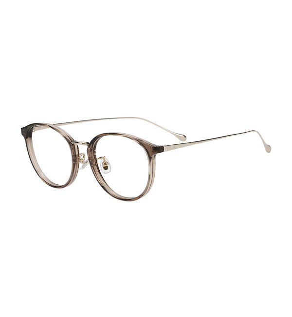  「ボストン型 メガネ｜TR&times;チタン 軽量素材 柔軟性  伊達メガネ 大人可愛い  レンズ交換券付」|メガネ|