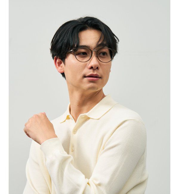  「ボストン型 メガネ｜TR&times;チタン 軽量素材 柔軟性  伊達メガネ 大人可愛い  レンズ交換券付」|メガネ|