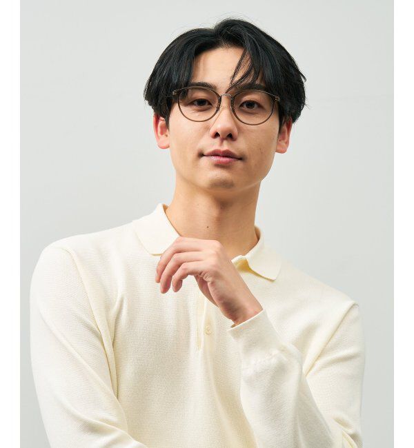  「ボストン型 メガネ｜TR&times;チタン 軽量素材 柔軟性  伊達メガネ 大人可愛い  レンズ交換券付」|メガネ|