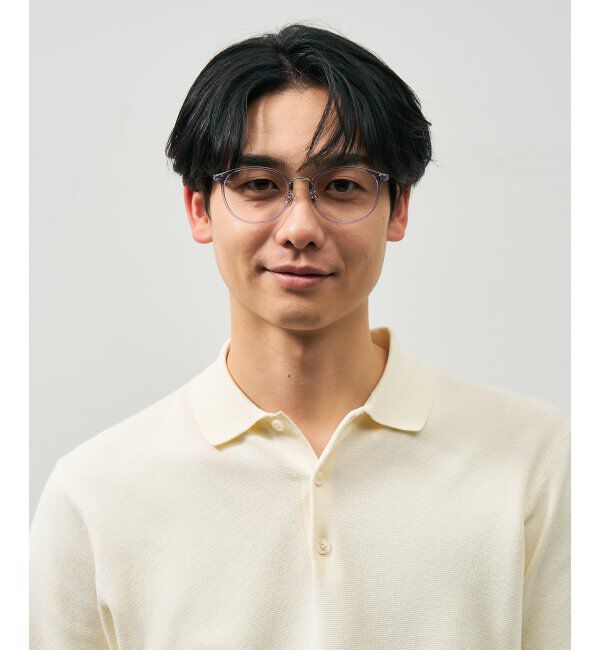  「ボストン型 メガネ｜TR&times;チタン 軽量素材 柔軟性  伊達メガネ 大人可愛い  レンズ交換券付」|メガネ|