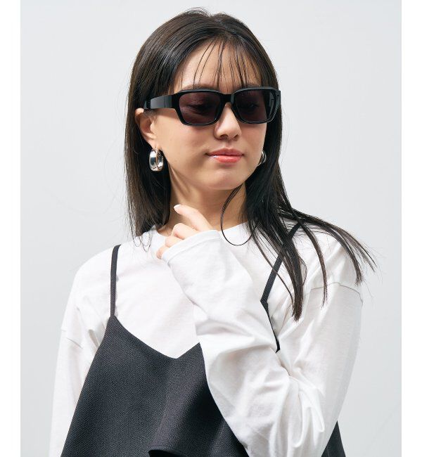  「ウェリントン型 サングラス【CLAP CLICK構造】 ずれ落ち防止｜太縁｜紫外線カット率99.9%以上 UVカット」|サングラス|