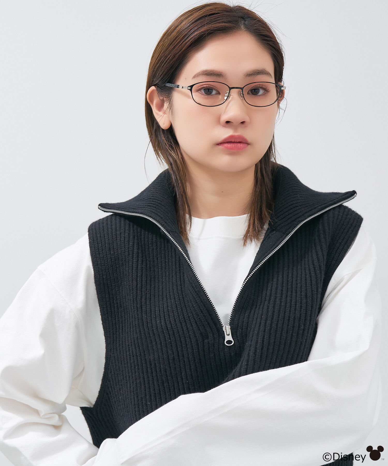  「Disney Collection created by Zoff &rdquo;PASTEL&rdquo; ミッキーマウス メガネ くすみパステルカラー ﾚﾝｽﾞ交換券付」|メガネ|