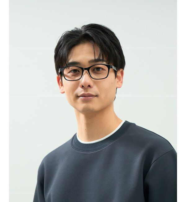  「ウェリントン型 メガネ｜軽量 柔軟性｜ズレ落ち防止｜伊達メガネ｜読書 ビジネス  レンズ交換券付」|メガネ|