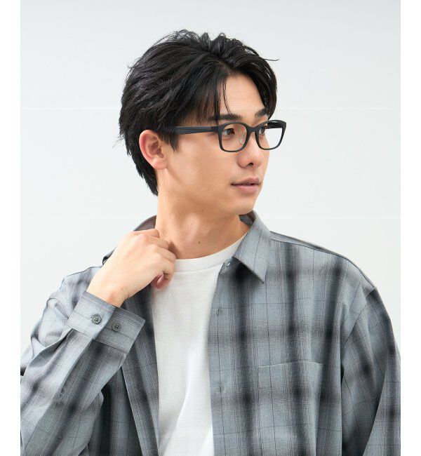  「ウェリントン型 メガネ｜軽量 柔軟性｜ズレ落ち防止｜伊達メガネ｜読書 ビジネス  レンズ交換券付」|メガネ|