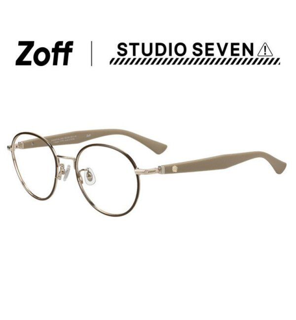  「Zoff｜STUDIO SEVEN｜ボストン型 メガネ スタジオセブン メタル｜伊達メガネ 度付きメガネ レンズ交換券付」|メガネ|