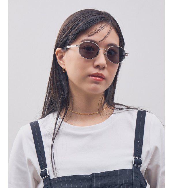  「Zoff｜STUDIO SEVEN｜オーバル型 サングラス メタルフレーム｜紫外線防止 UVカット」|サングラス|