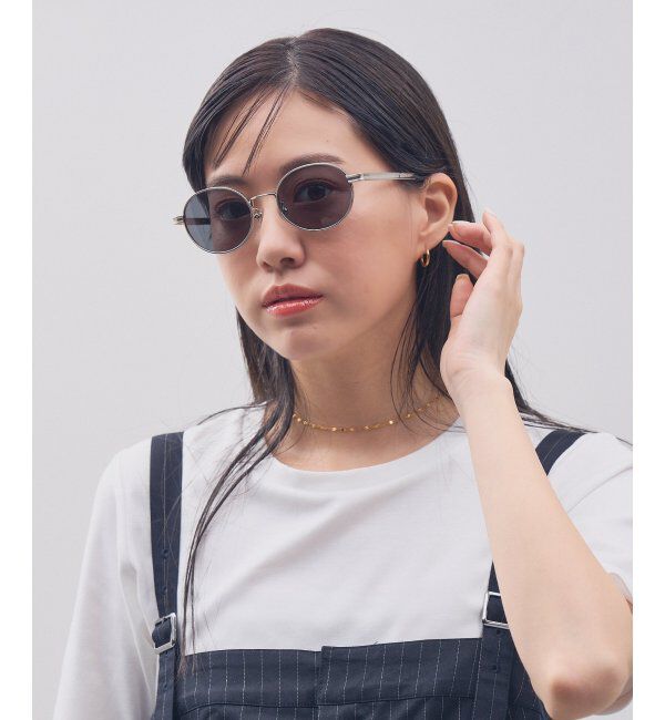  「Zoff｜STUDIO SEVEN｜オーバル型 サングラス メタルフレーム｜紫外線防止 UVカット」|サングラス|
