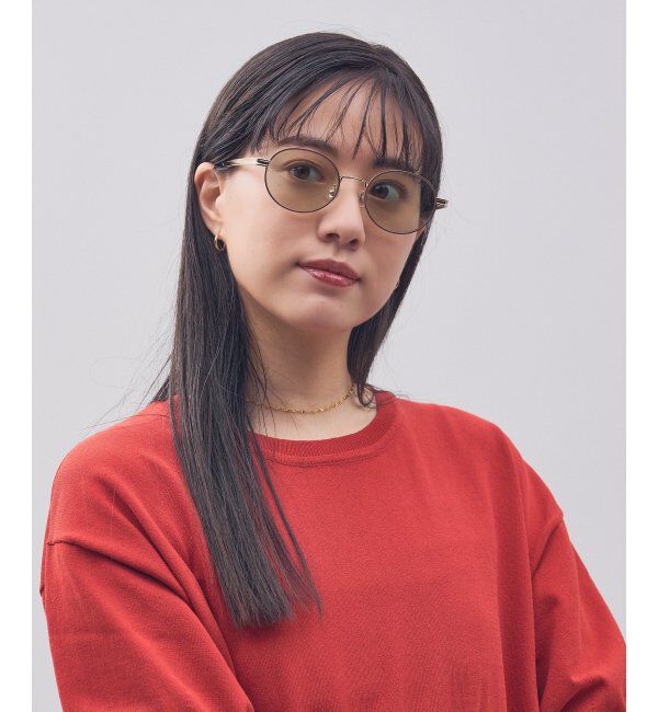  「Zoff｜STUDIO SEVEN｜オーバル型 サングラス メタルフレーム｜紫外線防止 UVカット」|サングラス|