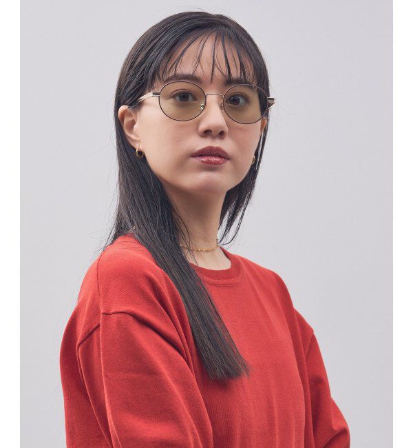  「Zoff｜STUDIO SEVEN｜オーバル型 サングラス メタルフレーム｜紫外線防止 UVカット」|サングラス|