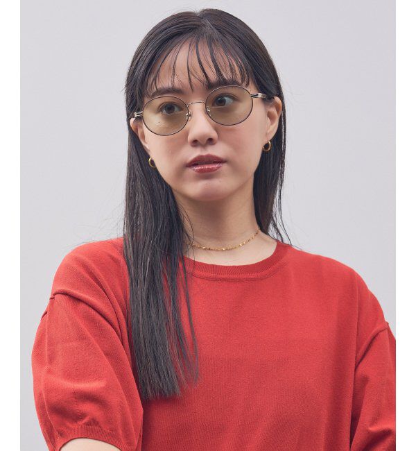  「Zoff｜STUDIO SEVEN｜オーバル型 サングラス メタルフレーム｜紫外線防止 UVカット」|サングラス|