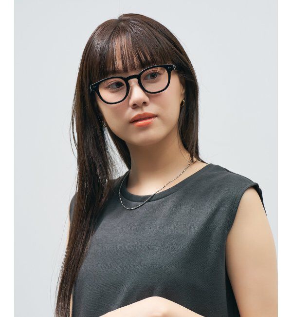  「Zoff｜STUDIO SEVEN｜ウェリントン型 メガネ 太縁フレーム 黒縁｜伊達メガネ 度付きメガネ レンズ交換券付」|メガネ|