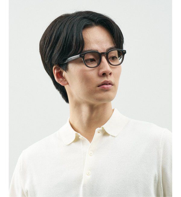  「Zoff｜STUDIO SEVEN｜ウェリントン型 メガネ 太縁フレーム 黒縁｜伊達メガネ 度付きメガネ レンズ交換券付」|メガネ|