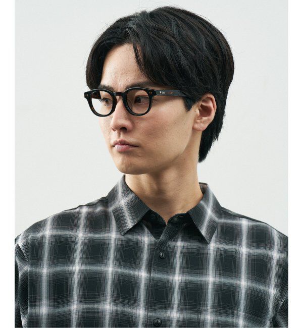  「Zoff｜STUDIO SEVEN｜ウェリントン型 メガネ 太縁フレーム 黒縁｜伊達メガネ 度付きメガネ レンズ交換券付」|メガネ|茶系デミ