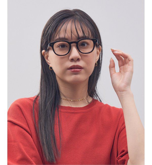  「Zoff｜STUDIO SEVEN｜ウェリントン型 メガネ 太縁フレーム 黒縁｜伊達メガネ 度付きメガネ レンズ交換券付」|メガネ|