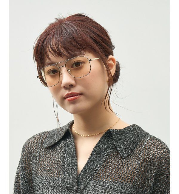  「SUNCUTGlasses/UV100%CUT サングラス カラーレンズ  紫外線対策 UVカット スタイリッシュ ユニセックス」|サングラス|ゴールド