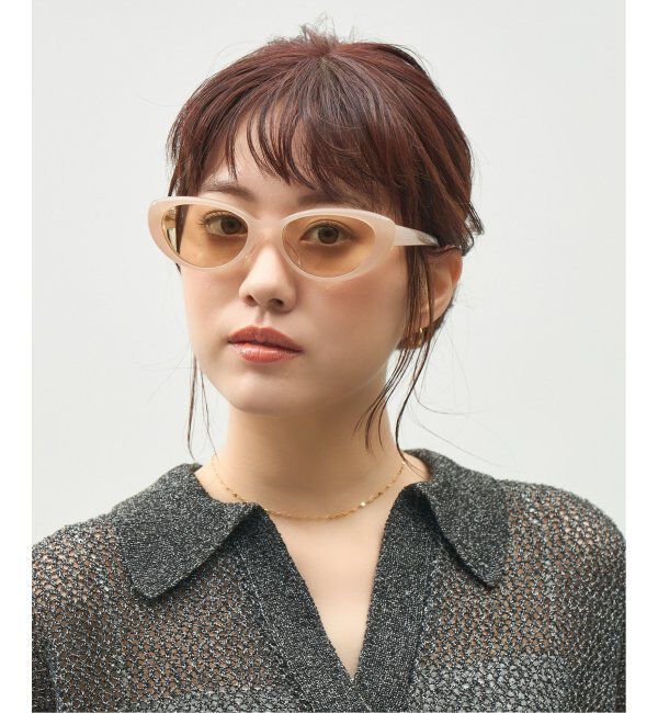  「Zoff｜GDC オーバル型 サングラス｜紫外線対策 UVカット｜スタイリッシュ｜ユニセックス」|サングラス|ベージュ1