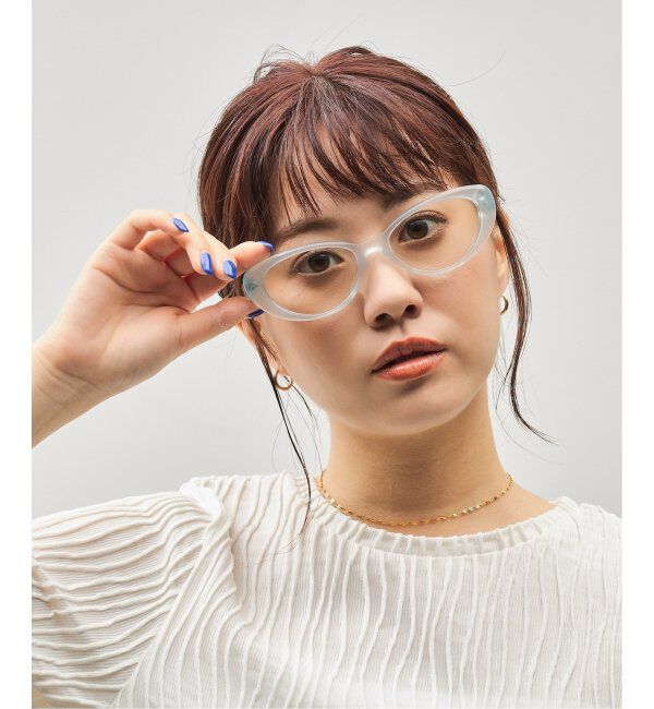  「Zoff｜GDC オーバル型 サングラス｜紫外線対策 UVカット｜スタイリッシュ｜ユニセックス」|サングラス|薄ブルー