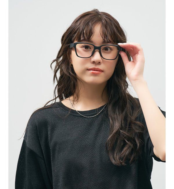  「ウェリントン型 メガネ 太縁フレーム | 軽量 | 伊達・ 度付きメガネ｜ ユニセックス   レンズ交換券付」|メガネ|ブラック系その他
