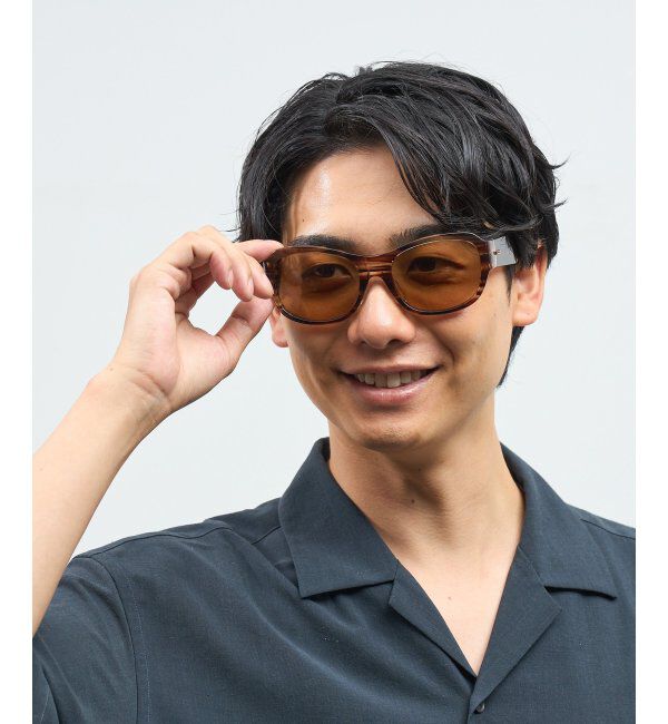  「Zoff｜takashi kumagai ウェリントン型 サングラス カラーレンズ｜大きめフレーム｜紫外線対策 UVカット  」|サングラス|