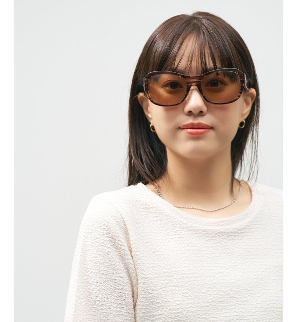  「Zoff｜takashi kumagai ウェリントン型 サングラス カラーレンズ｜大きめフレーム｜紫外線対策 UVカット  」|サングラス|