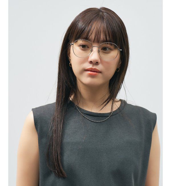  「【WEB 限定】Zoff｜takashi kumagai ボストン型 サングラス 丸型｜メタルフレーム｜紫外線対策 UVカット  」|サングラス|シルバー