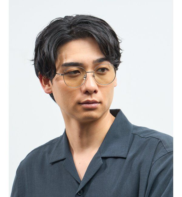  「【WEB 限定】Zoff｜takashi kumagai ボストン型 サングラス 丸型｜メタルフレーム｜紫外線対策 UVカット  」|サングラス|
