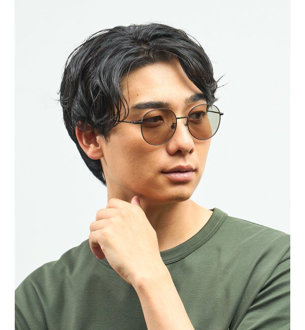  「【WEB 限定】Zoff｜takashi kumagai ボストン型 サングラス 丸型｜メタルフレーム｜紫外線対策 UVカット  」|サングラス|